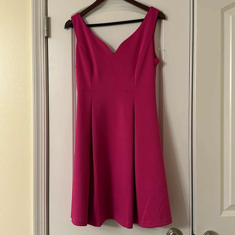 New condition. Fuscia fit and flare dress.